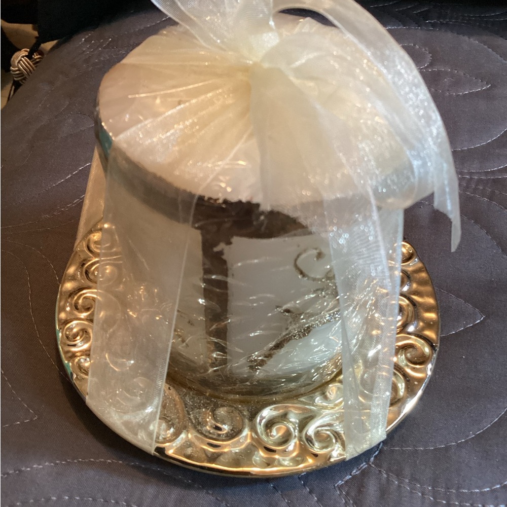 Christmas Eve Elegant wrapped reindeer candle, candle 3”